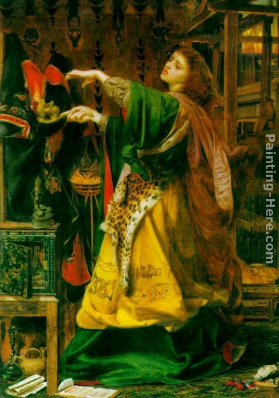 Morgana le Fay painting - Anthony Frederick Sandys Morgana le Fay art painting